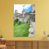Versterkte muur van Carcassonne Canvas Afdruk (Insitu (Woonkamer))