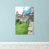 Versterkte muur van Carcassonne Canvas Afdruk (Insitu (Houten vloer))