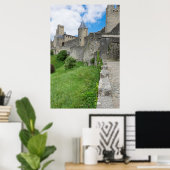 Versterkte muur van Carcassonne Poster (Thuiskantoor)