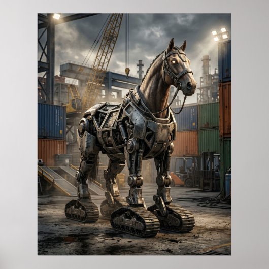 Versterkte Stalpaard Run Poster (Voorkant)