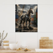 Versterkte Stalpaard Run Poster (Keuken)