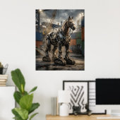Versterkte Stalpaard Run Poster (Thuiskantoor)