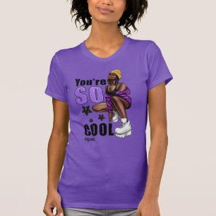 Versterkte Zwarte Diva Straalt Kracht en Gratie Ui T-shirt