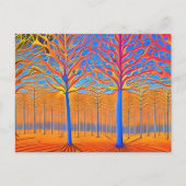 Versternend modern Kunstbos Briefkaart (Voorkant)