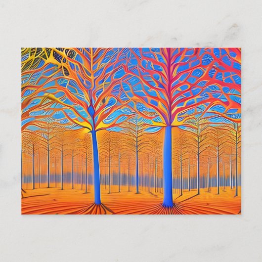 Versternend modern Kunstbos Briefkaart (Voorkant)