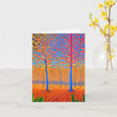 Versternend modern Kunstbos Kaart (Gele Bloem)