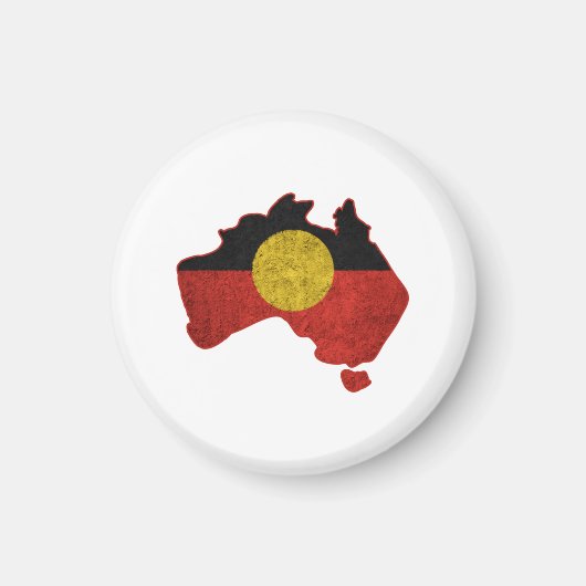 Verstevigde Aboriginal-vlag Magneet (Voorkant)