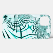 Verstevigde cyaan gebogen sporen op lichtachtergro Case-Mate iPhone case (Achterkant (horizontaal))