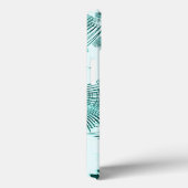 Verstevigde cyaan gebogen sporen op lichtachtergro Case-Mate iPhone case (Achterkant / Rechts)