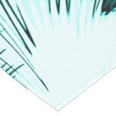 Verstevigde cyaan gebogen sporen op lichtachtergro korte tafelloper (Hoek)