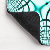 Verstevigde cyaan gebogen sporen op lichtachtergro muismat (Hoek)