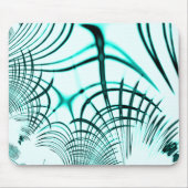 Verstevigde cyaan gebogen sporen op lichtachtergro muismat (Voorkant)