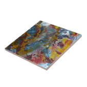 Verstijfde van angst houten textuur tegeltje (Zijkant)