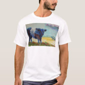 Verstikte galloway-koe op dartmoor schilderij t-shirt (Voorkant)