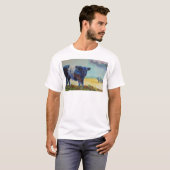 Verstikte galloway-koe op dartmoor schilderij t-shirt (Voorkant volledig)