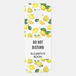 Verstoor geen gele citroenen Waterverf patroon Deurhanger