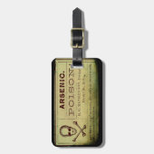 Verstoord arsenicumetiket bagagelabel (Voorkant verticaal)