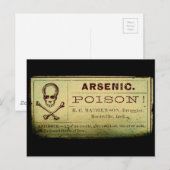 Verstoord arsenicumetiket briefkaart (Voorkant / Achterkant)