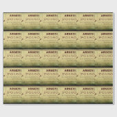 Verstoord arsenicumetiket cadeaupapier (Vlak)