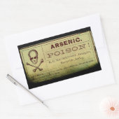 Verstoord arsenicumetiket rechthoekige sticker (Envelop)