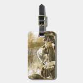 Verstoord bronzen beeld Auguste Rodin Bagagelabel (Voorkant verticaal)