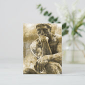 Verstoord bronzen beeld Auguste Rodin Briefkaart (Staand voorkant)