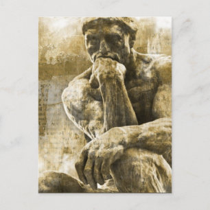Verstoord bronzen beeld Auguste Rodin Briefkaart