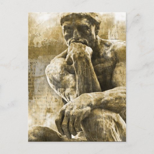 Verstoord bronzen beeld Auguste Rodin Briefkaart (Voorkant)