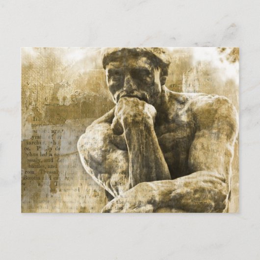 Verstoord bronzen beeld Auguste Rodin Briefkaart (Voorkant)