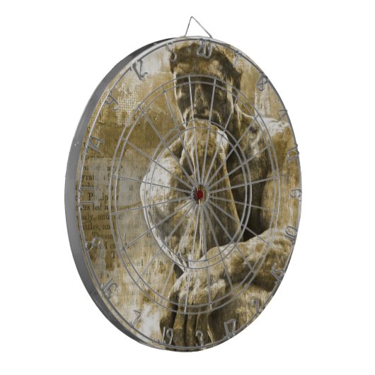 Verstoord bronzen beeld Auguste Rodin Dartbord (Voorkant Links)