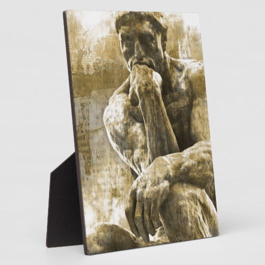 Verstoord bronzen beeld Auguste Rodin Fotoplaat (Zijkant)