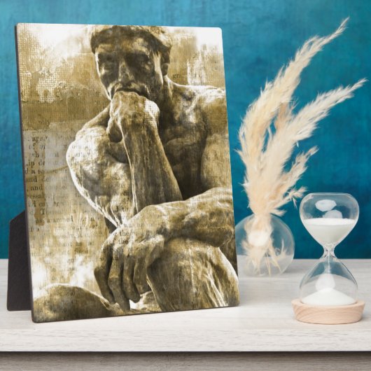 Verstoord bronzen beeld Auguste Rodin Fotoplaat (Zijkant)