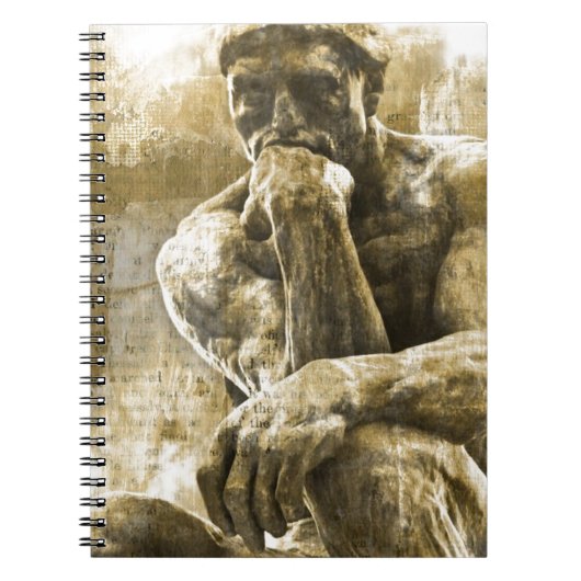 Verstoord bronzen beeld Auguste Rodin Notitieboek (Voorkant)