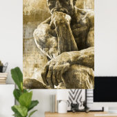 Verstoord bronzen beeld Auguste Rodin Poster (Thuiskantoor)