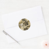 Verstoord bronzen beeld Auguste Rodin Ronde Sticker (Envelop)