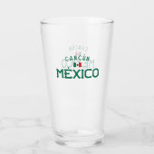 Verstoord Cancun Mexico Glas (Achterkant)
