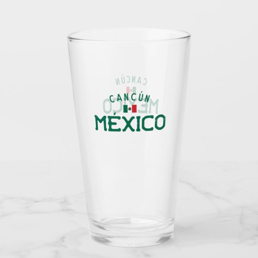 Verstoord Cancun Mexico Glas (Voorkant)