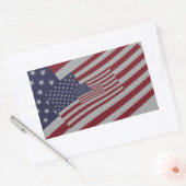 Verstoord effect Nested USA Flagsterren & Stripes Rechthoekige Sticker (Envelop)