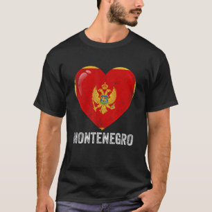 Verstoord hart Montenegro vlag Mannen Kind Pat T-shirt