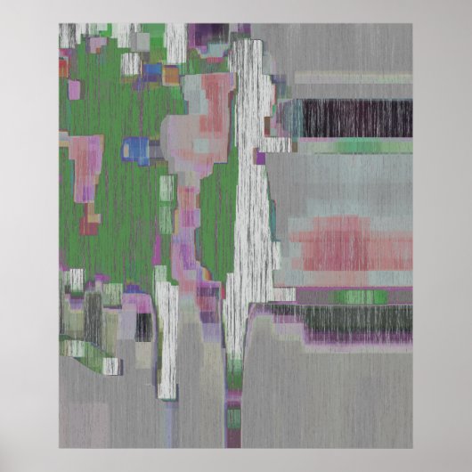 "Verstoord in groene" digitale kunst Poster (Voorkant)