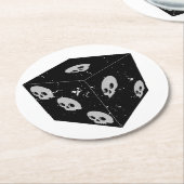 Verstoorde afvoerbuis ronde kartonnen onderzetter (Gebogen)