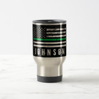 Verstoorde Amerikaanse Thin Green Line Flag