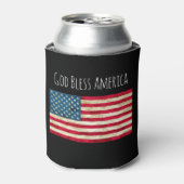 Verstoorde Amerikaanse vlag Can of Bottle Cooler (Blikje Voorkant)