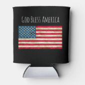 Verstoorde Amerikaanse vlag Can of Bottle Cooler (Voorkant)