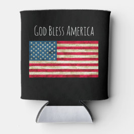 Verstoorde Amerikaanse vlag Can of Bottle Cooler