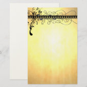 Verstoorde banketbakkerswerk met zwarte cirkels briefpapier (Voorkant / Achterkant)