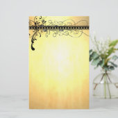 Verstoorde banketbakkerswerk met zwarte cirkels briefpapier (Staand voorkant)