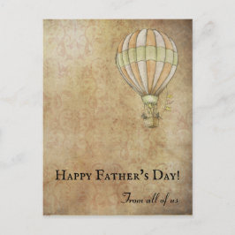 Verstoorde beige White Hot Air ballonvaarder Dag Briefkaart