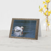 verstoorde de zwaan bevedert 1 notecard kaart (Gele Bloem)