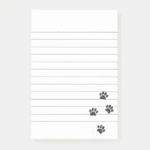 Verstoorde dog Paw Tracks Lined Post-it® Notes (Voorkant)